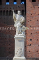 ITALY, Lombardy, MILAN, Piazza Castello, Sforza Castle, John of Nepomuk statue, ITL2103JPL
