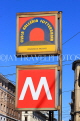 ITALY, Lombardy, MILAN, Piazza Del Duomo, Metro (Underground) station sign, ITL2004JPL