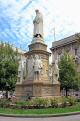 ITALY, Lombardy, MILAN, Piazza della Scala, and Leonardo statue, ITL2071JPL