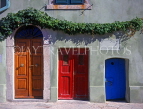 ITALY, Tuscany, GILGIO ISLAND, Giglio Porto, house doors, ITL1652JPL
