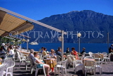 ITALY, Veneto, Lake Garda, LIMONE, outdoor cafe and lake view, ITL1303JPL