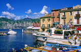 ITALY, Veneto, Lake Garda, MALCESINE, harbourfront and boats, ITL813JPL