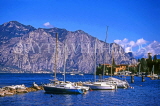 ITALY, Veneto, Lake Garda, MALCESINE, lake view and boats, TL1287JPL