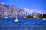 ITALY, Veneto, Lake Garda, MALCESINE, view from lake, ITL1285JPL