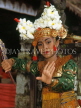 Indonesia, BALI, Legong Dancer, with Frangipani flower headress, BAL521JPL