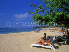Indonesia, BALI, Sanur Beach, and sunbathers, BAL1005JPL
