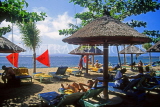 Indonesia, BALI, Sanur Beach, sunbathers and sunshades, BAL1040JPL