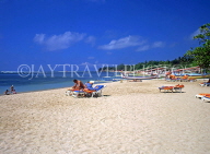 Indonesia, BALI, Sanur Beach and sunbathers, BAL1003JPL