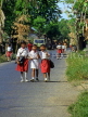 Indonesia, BALI, school children, walking along road, BAL922JPL