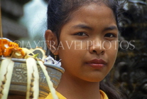 Indonesia, BALI, village girl at temple, portrait, BAL1281JPL