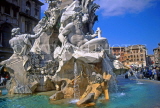 Italy, ROME, Piazza Navona, Fountain of Rivers, ITL671JPL