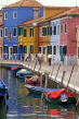 Italy, VENICE, Burano Island, colourful painted houses, ITL1780JPL