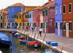 Italy, VENICE, Burano Island, famous painted houses, ITL746JPL