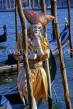 Italy, VENICE, Carnival, masquerade character posing, ITL1845JPL