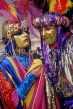 Italy, VENICE, Carnival, masquerade characters, couple in costume and painted faces, ITL1786JPL