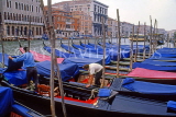 Italy, VENICE, Gondolas moored along Grand Canal, ITL1835JPL