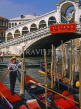 Italy, VENICE, Grand Canal, Rialto Bridge and gondolas, ITL1695JPL