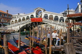 Italy, VENICE, Grand Canal, Rialto Bridge and gondolas, ITL1865JPL