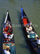 Italy, VENICE, Grand Canal and two gondolas with tourists, ITL1480JPL