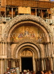 Italy, VENICE, St Mark's Basilica (San Marco), entrance facade and mosaics, ITL1557JPL