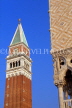 Italy, VENICE, St Mark's Square, The Campanile (Bell Tower) and Doge's Palace, ITL1878JPL