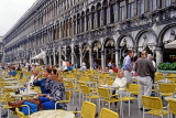 Italy, VENICE, St Mark's Square, outdoor cafe scene, tables and chairs, ITL1884JPL