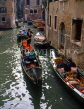 Italy, VENICE, canal scene and couple in gondola, ITL791JPL