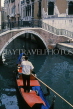 Italy, VENICE, canal scene with gondola and small bridge, ITL1891JPL
