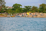 JAMAICA, Montego Bay, small fishing village, view from sea, JM326JPL