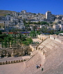 JORDAN, Amman, Roman Amphitheatre and city view, JOR41JPL