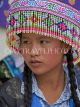 LAOS, Luang Prabang, Hmong girl with headdress, LAO45JPL