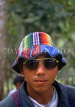 LAOS, Luang Prabang, hill tribe man in hat and sunglasses, LAO28JPL