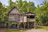 LAOS, Mekong riverside, village home on stilts, LAO106JPL