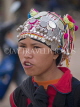 LAOS, Muang Singh, Akha tribe woman (portrait) in marketplace, LAO58JPL