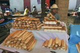 MADAGASCAR, Antisirabe, French Bread stall and vendor, MDG215JPL
