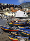MADEIRA, Camara de Lobos, village and fishing boats on shore, MAD108JPL