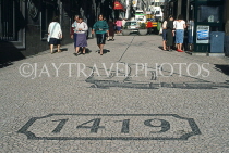 MADEIRA, Funchal, Old Town street, mosaic pavement, MAD1137JPL