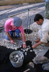 MADEIRA, Funchal, workmen Mosaic paving, town pavements, MAD1091JPL