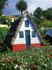MADEIRA, Funchal Botanical Gardens, traditional house (Palheiro) of Santana, MAD151JPL