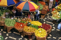 MADEIRA, Funchal Market, fruit and vegetable stalls, MAD1048JPL