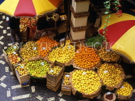 MADEIRA, Funchal Market, fruit stalls, MAD181JPL