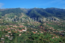 MADEIRA, hillside villages, view from Pico Dos Barcelos, MAD238JPL
