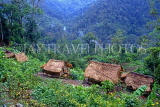 MALAYSIA, Cameron Highlands, Rainforest, Orang Asli (native) village houses, MSA696JPL