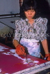 MALAYSIA, Johor Bharu, Batik factory, artist painting, MSA485JPL