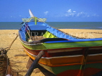MALAYSIA, Kota Bharu, fishing boat on beach, MSA529JPL