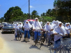 MALAYSIA, Kota Bharu, school children cycling to school, MSA433JPL