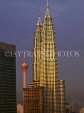 MALAYSIA, Kuala Lumpur, Petroana Towers, dusk view, MAL160JPL