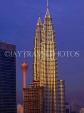 MALAYSIA, Kuala Lumpur, Petroana Towers, dusk view, MAL160JPLA