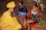 MALAYSIA, Kuala Lumpur, cultural show, people in traditional dress, playing Congkak, MSA774JPL