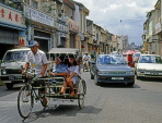 MALAYSIA, Melacca, street scene and Trishaw (tricicle rickshaw),  MSA620JPL